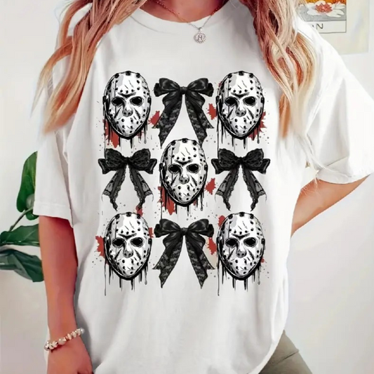 Horror Mask Halloween T-Shirt 🖤🔪 | Scary Yet Stylish Jason-Inspired Design