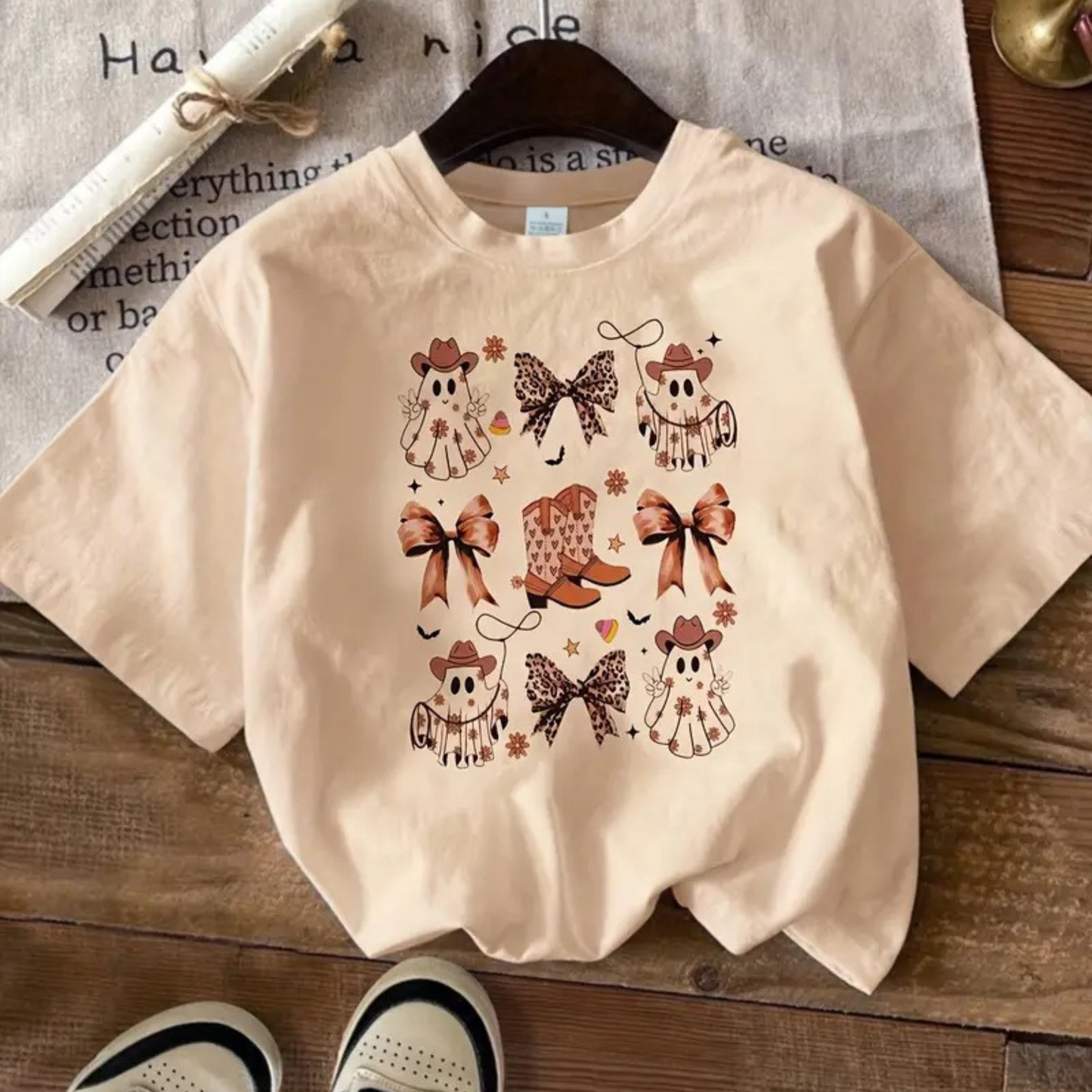 Cowgirl Ghost Halloween T-Shirt 🎃🤠 | Western-Style Spooky Cute Design